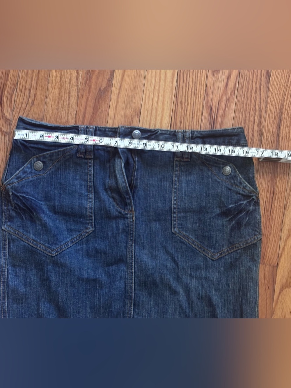 Dark Wash Denim Mini Skirt Size 6 | Jean Skirt | Y2K - Picture 6 of 6
